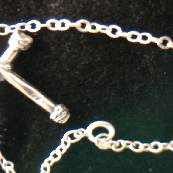 Sterling Silver Cross Pendant Necklace - Picture 9 of 11